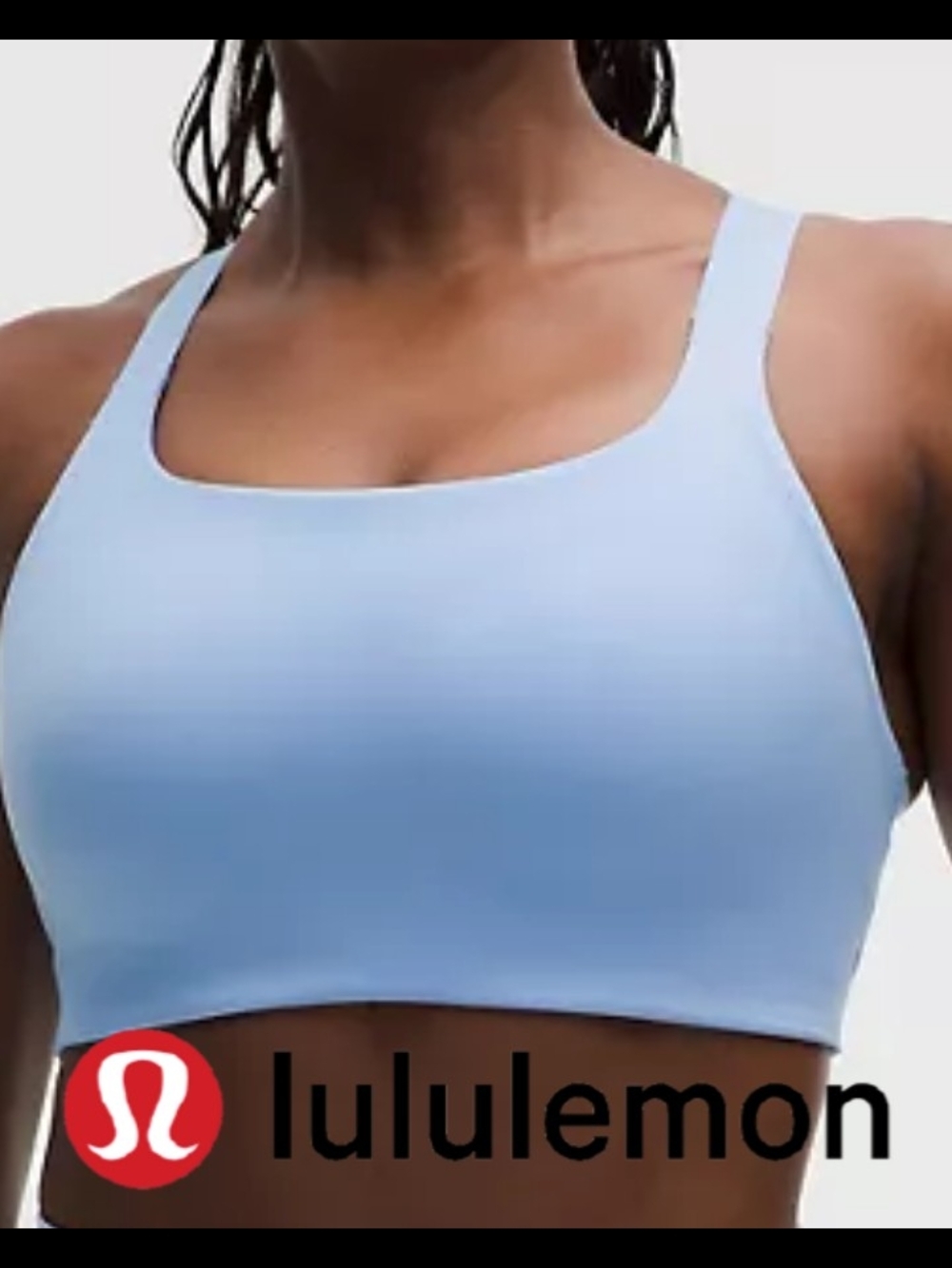 NWT Lululemon Ultralu Square-Neck Bra
Medium Support, D/DD Cup- SINATRA BLUE